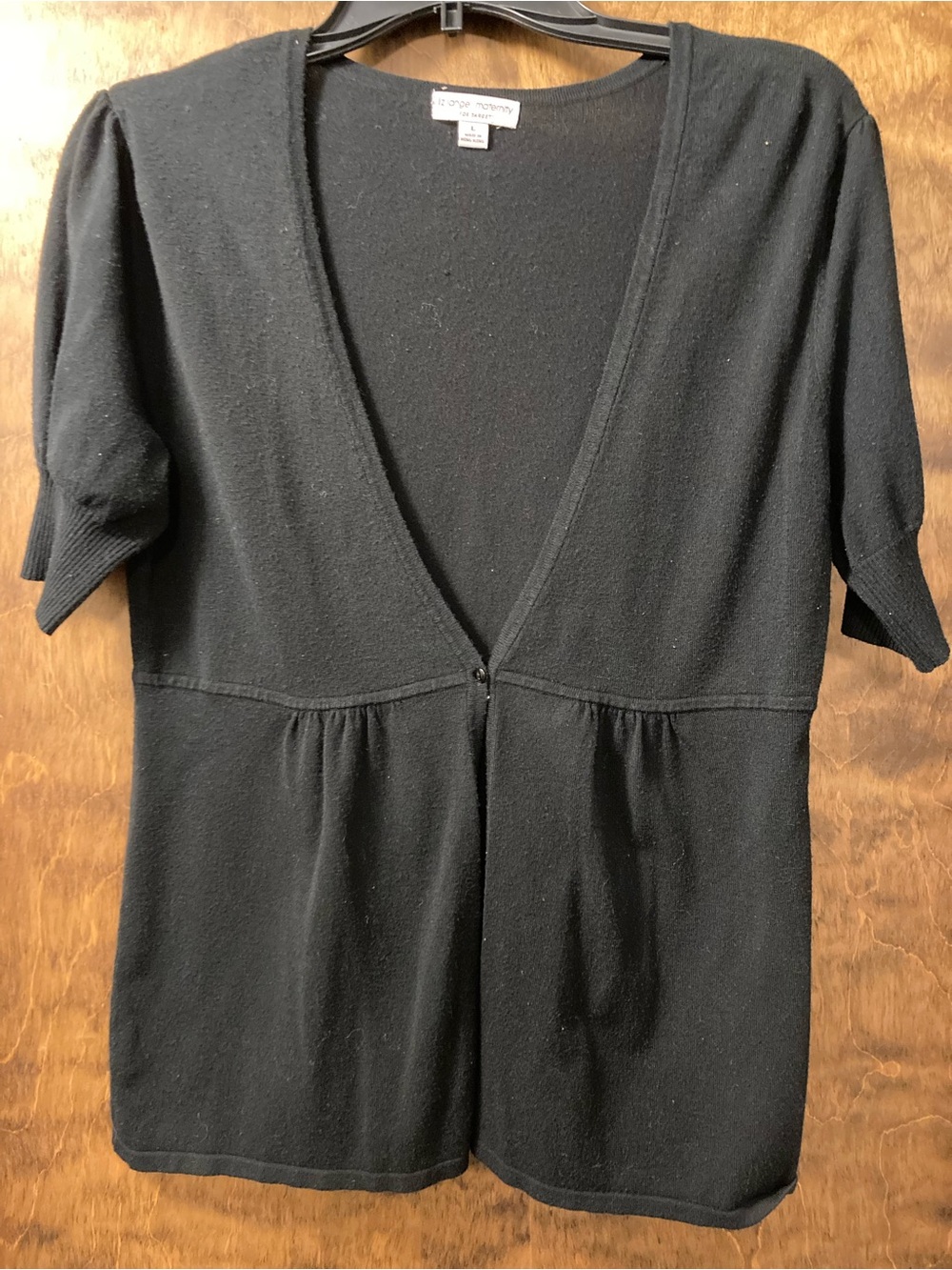 Liz Lange Black V-Neck Short Sleeve Tunic